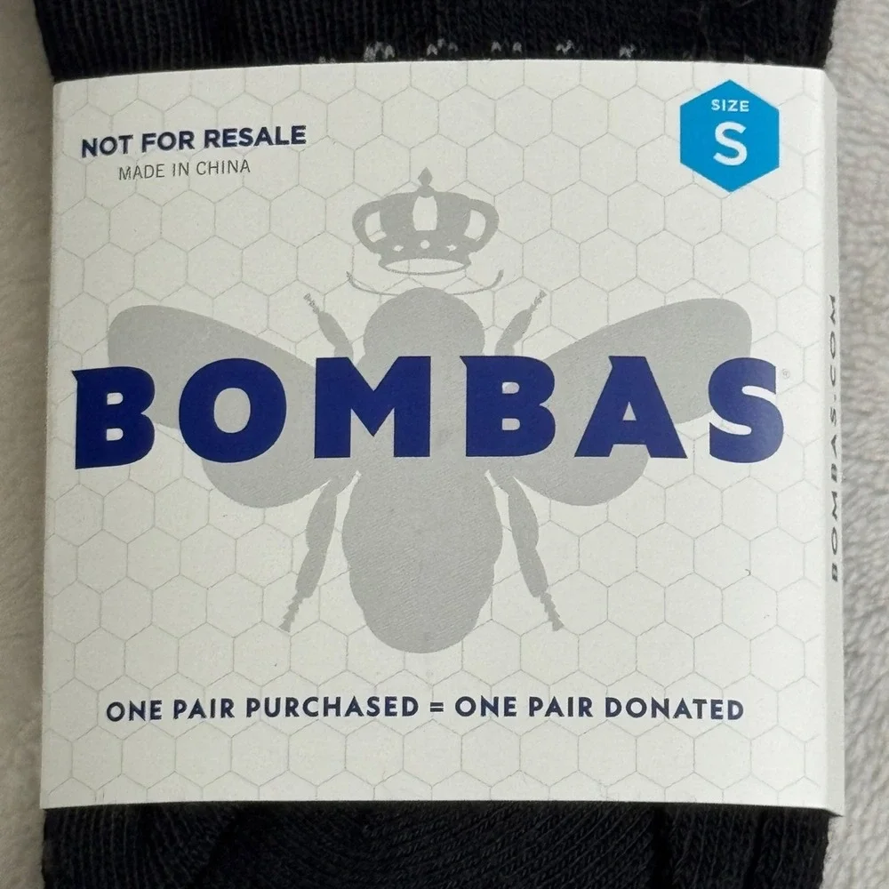 Bombas Womens Small Black Socks With Performance Footbed  Honeycomb Arch Support